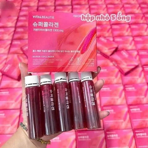 Super Collagen VB Hàn Quốc nước uống 5 ống vị trái dâu thơm chua ngọt