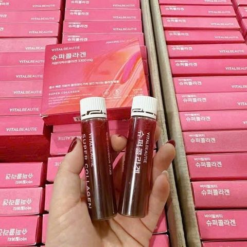 Super Collagen VB Hàn Quốc nước uống 5 ống vị trái dâu thơm chua ngọt