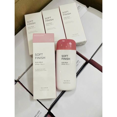 KEM CHỐNG NẮNG MISSHA HỒNG SOFT FINISH SUN MILK SPF50+/PA++++