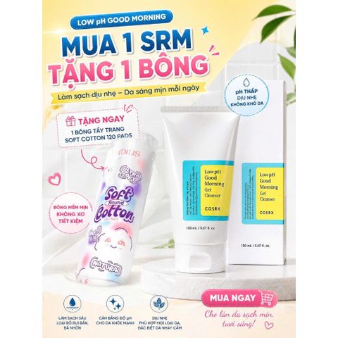 SỮA RỬA MẶT COSRX GOOD MORNING LOW pH GEL 150ML MẪU MỚI NHẤT