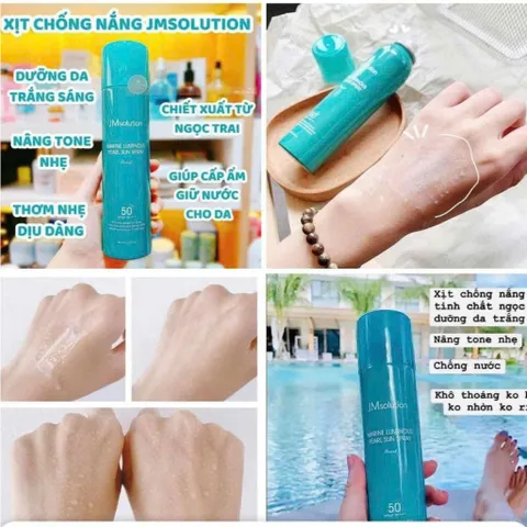 Xịt Chống Nắng JM Solution Marine Luminous Pearl Sun Spray GC Hàn Quốc Lọ 180mL Spf50++++ Giúp Bảo Vệ Làn Da