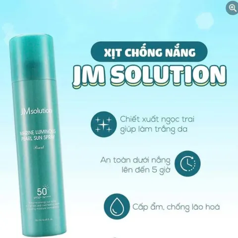 Xịt Chống Nắng JM Solution Marine Luminous Pearl Sun Spray GC Hàn Quốc Lọ 180mL Spf50++++ Giúp Bảo Vệ Làn Da