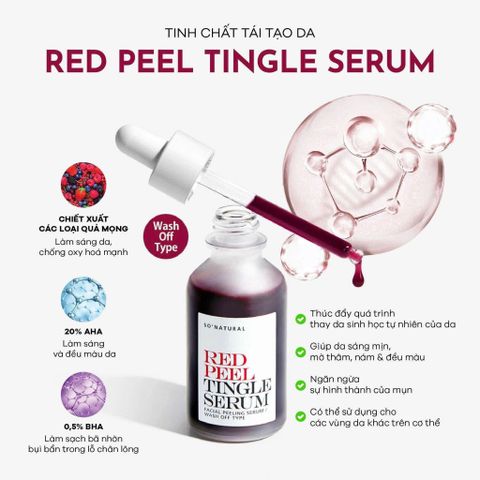 RED PEEL TINGLE SERUM – PEEL DA KHÔNG BONG TRÓC