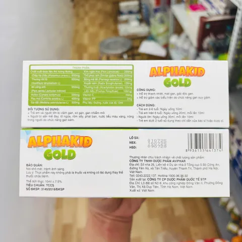 Siro thanh nhiệt mát gan ALPHA KID 20 ống - ann toànn cho trẻ em và người lớn