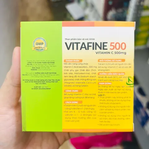 Vitamin C hàm lượng cao 500mg - VITAFINE 100 viên