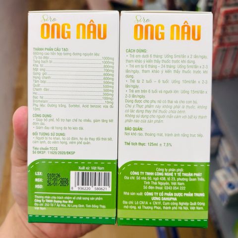Siro ho Ong nâu ann toànn cho trẻ nhỏ từ 0 tháng, mẹ bầu, mẹ cho con bú