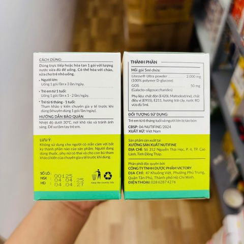 Bổ sung chất xơ giảm táo bón Vitofiber 30 gói - dùng cho trẻ từ 6 tháng tuổi