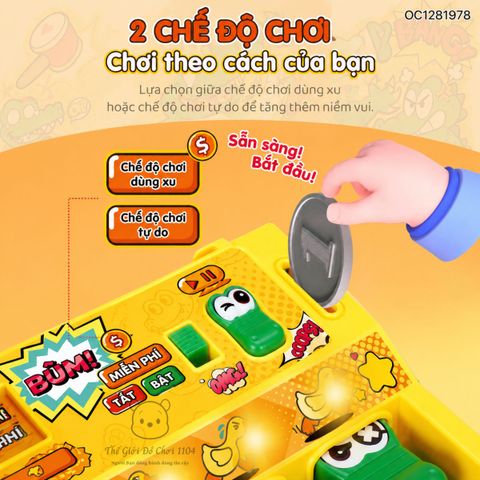 Đồ chơi giải trí đập đầu cá sấu Five Star 6 cấp độ giúp bé rèn luyện phản xạ và phát triển vận động tinh
