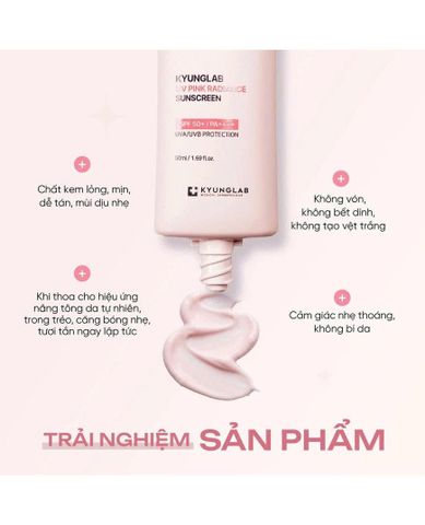 Kem Chống Nắng KyungLab Pink Radiance Sunscreen 50ml [hàng công ty]