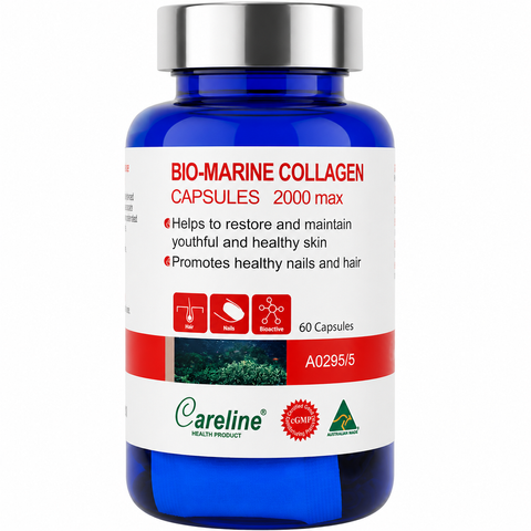 Careline Bio Marine Collagen 2000mg 60 Viên – Bổ Sung Collagen Chiết Xuất Từ Da Cá Biển, Hỗ Trợ Chăm Sóc Da, Tóc Và Móng