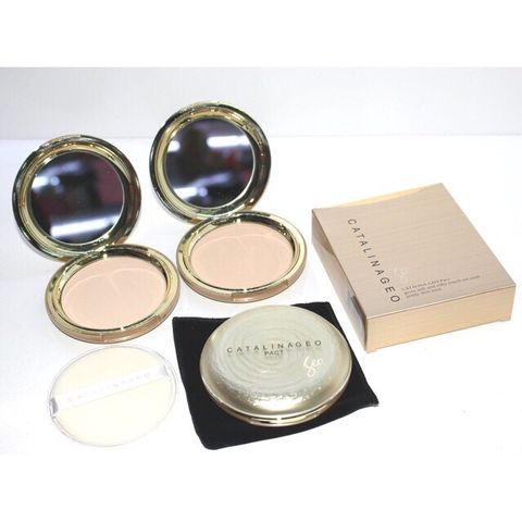 Siêu sale 09/09 Phấn phủ trang điểm siêu mịn Geo Lamy Catalina Golden Pact vàng – Hàn quốc