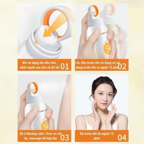 Xịt chống nắng chống nắng dưỡng ẩm SPF50+PA+++ Sunscreen Spray