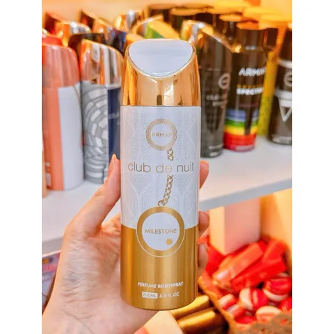 Chính hãng-Xịt Thơm Toàn Thân Armaf Club De Nuit Milestone Perfume Body Spray thơm sang Nam nữ đều dùng được