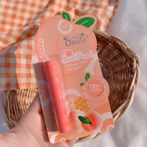 SON DƯỠNG MÔI OBUSE SWEET PEACH HƯƠNG ĐÀO