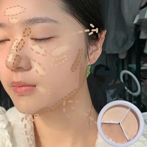 Kem che khuyết điểm 3 màu tiện lợi, che phủ tốt mọi khuyết điểm trên da