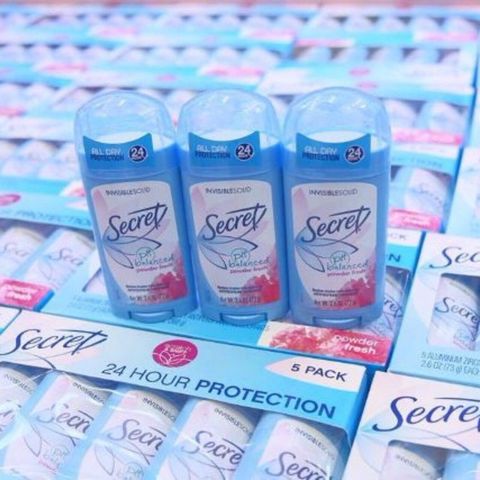 LĂN KHỬ MÙI DẠNG SÁP DÀNH CHO NỮ SECRET PH BALANCED POWDER FRESH 24H Mỹ 73g
