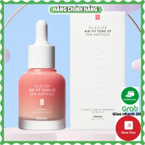 Tinh Chất Chống Nắng Dưỡng Trắng Nâng Tone Feelxo Glacier Air- Fit Tone Up Sun Ampoule SPF50+/PA+++ 30ML