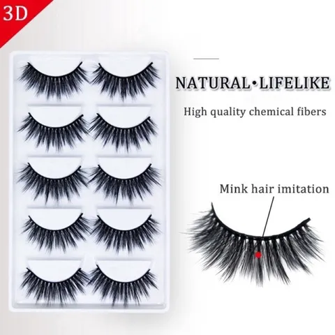 Hộp 5 cặp lông mi giả hanmade tự nhiên