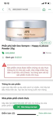 PHẤN PHỦ BỘT GEO SEMPRE HAPPY & PLEASE POWDER
