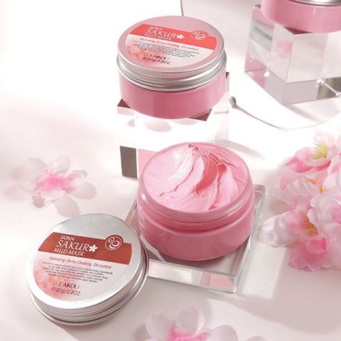 Mặt nạ bùn hoa đào laikou 80g làm sáng da ,se khít lỗ chân lông