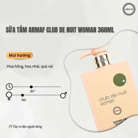 Sữa tắm/ Nước hoa/ Lăn nách Club De Nuit Woman Eau de Parfum (EDP)