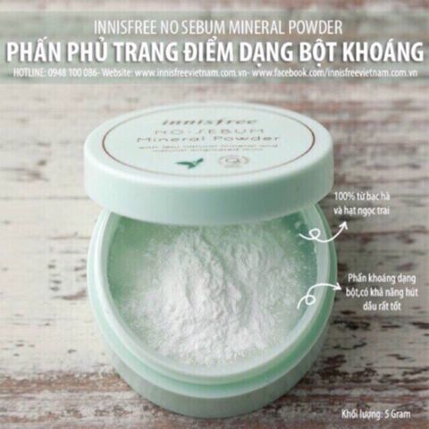 PHẤN PHỦ DẠNG BỘT INNISFREE NO SEBUM MINERAL POWDER
