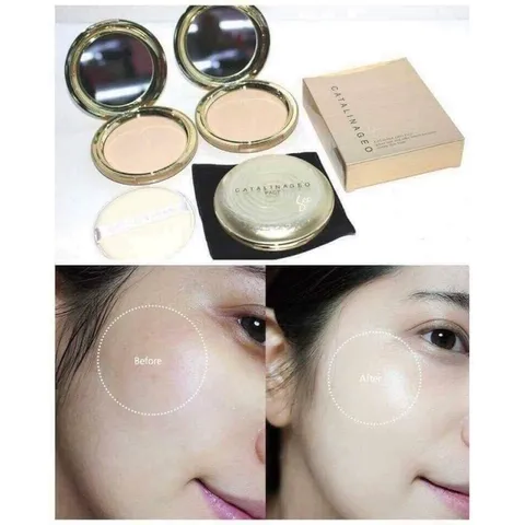 Phấn phủ trang điểm siêu mịn Phấn Geo vàng siêu mịn