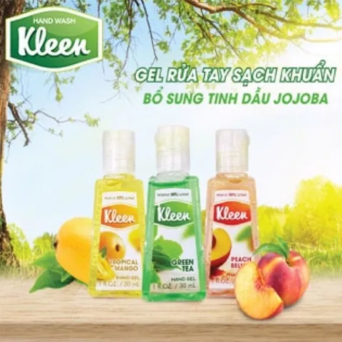60ml) Gel Rửa Tay Khô Kleen Diệt Khuẩn 99,9%