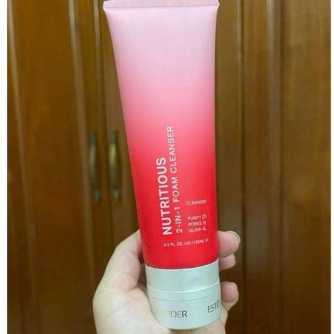 SỮA RỬA MẶT LỰU ĐỎ MỚI ESTEE LAUDER NUTRITIOUS SUPER_POMEGRANATE RADIANT ENERGY 2-IN-1 CLEANSING FOAM