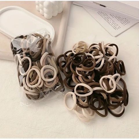 Set 10 thun cột tóc co giãn hàn quốc dễ thương, chun cột tóc co giãn cho bạn gái