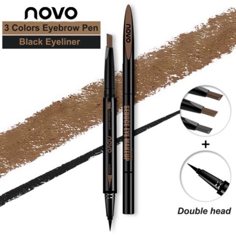 CHÌ MÀY + KẺ MẮT NƯỚC 2 IN 1 MAKE SEDUCE NOVO
