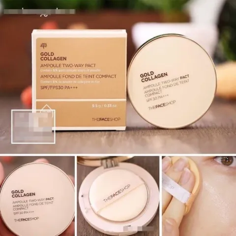 Phấn nước Gold Collagen Chống nắng cao tone 21 tone da tự nhiên