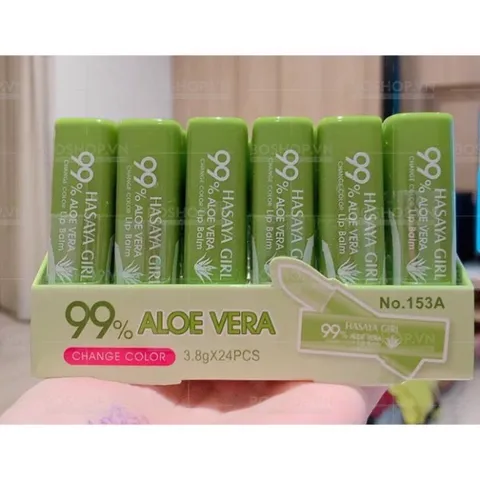 [BÁN CHẠY] Son dưỡng môi Nha đam Hasaya Girl Aloe Vera 99% Thái Lan