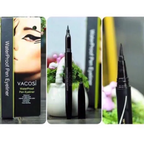Bút kẻ mắt nước tốt, không trôi Vacosi Waterproof Pen Eyeliner (Hàn Quốc