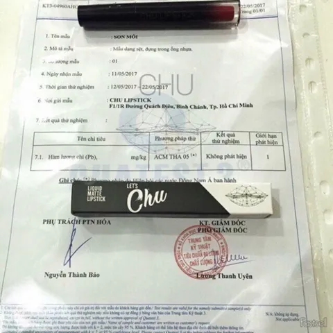 Son kem lỳ Chu Lipstick Chính hãng