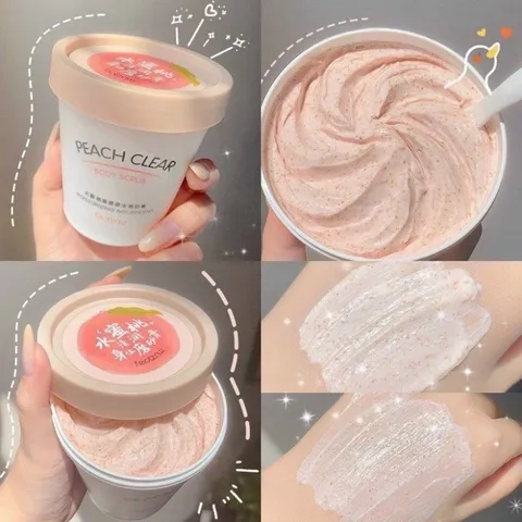 TẨY DA CHẾT BODY ĐÀO hũ 200ml to oạch thơm mùi đào