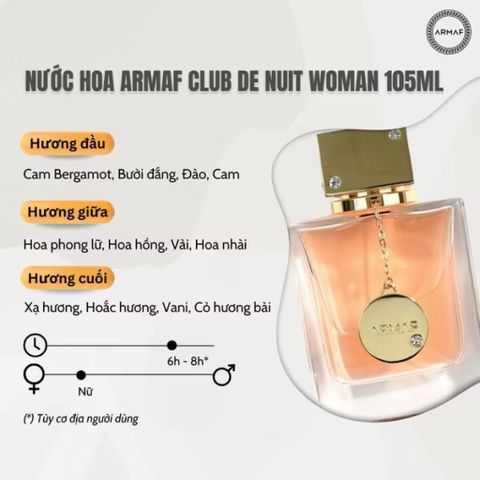 Sữa tắm/ Nước hoa Cao cấp quyến rũ Club De Nuit Woman 360ml/105ml