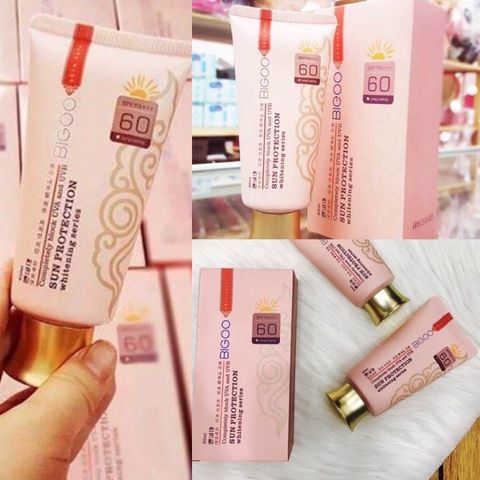 (Chính hãng) KEM CHỐNG NẮNG TRẮNG DA- KHÁNG KHUẨN BIGOO 80ml