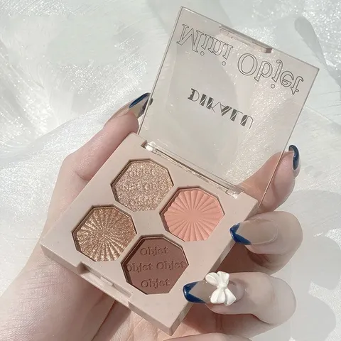 Bảng Phấn Mắt Nhũ Dikalu Mini Object 4 Ô Màu