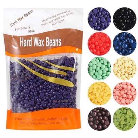 (Tặng que gỗ wax lông) Sáp wax lông hạt đậu HARD WAX BEANS hộp 400g (giao mùi ngẫu nhiên)