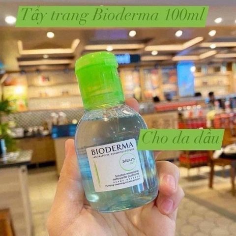 Nước Tẩy Trang Bioderma 100ml Cho Da Dầu Mụn Sebium, Da Nhạy Cảm Sensibio H2O Pháp Chai Nhỏ