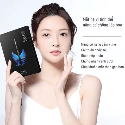 (Hộp 5 cái) Mặt nạ nâng cơ vi tinh thể V-line SEOMOU thon mặt, tăng độ đàn hồi cho da