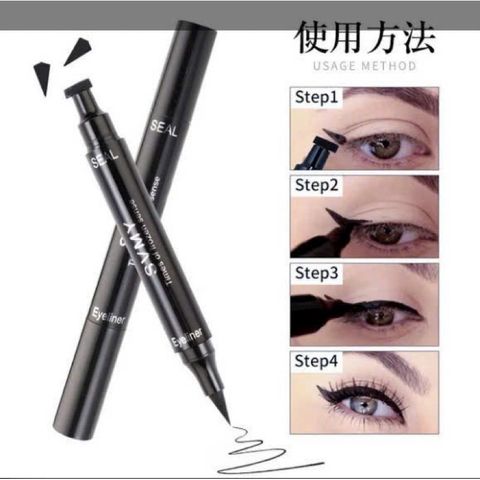Bút kẻ mắt 2 đầu không thấm nước YNA157 Không lem, chống trôi nhanh khô