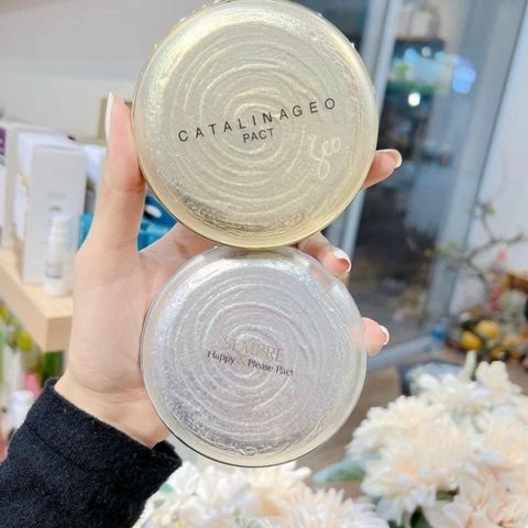 Follow Shop 02/01 Phấn phủ trang điểm siêu mịn Geo Lamy Catalina Golden Pact vàng – Hàn quốc không hộp giấy