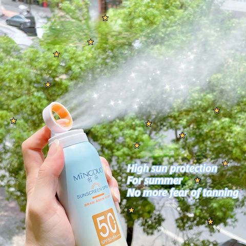Kem chống nắng dạng bình xịt đầu phủ 360 độ SPF+ PA+++ Ova 150ml, chai sịt dưỡng ẩm, làm trắng, nâng tone da