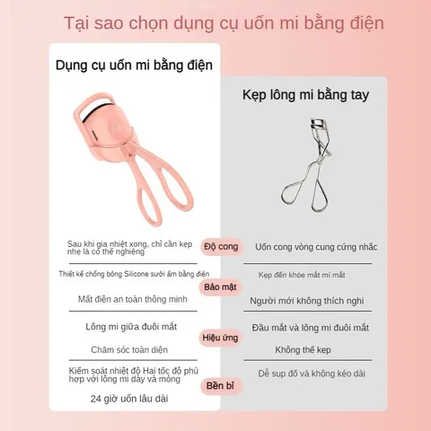 Máy uốn mi nhiệt thông minh giúp tạo điểm nhấn đôi mi cong xinh xắn, Uốn mi điện với thiết kế nhỏ gọn tiện lợi