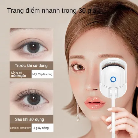 Máy uốn mi nhiệt thông minh giúp tạo điểm nhấn đôi mi cong xinh xắn, Uốn mi điện với thiết kế nhỏ gọn tiện lợi