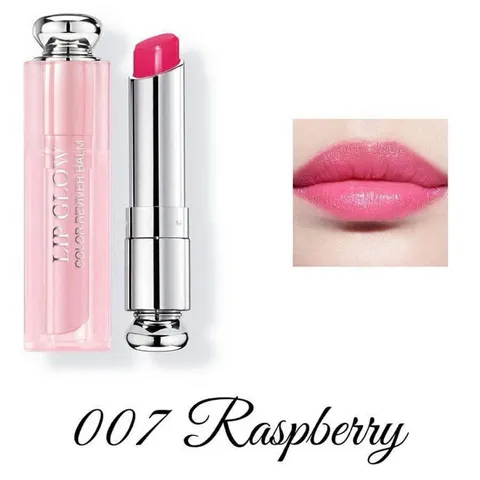 Son Dưỡng Di.or Lip Glow - Màu 007 Raspberry – một sắc son hồng tươi tắn, mê hoặc mọi ánh nhìn