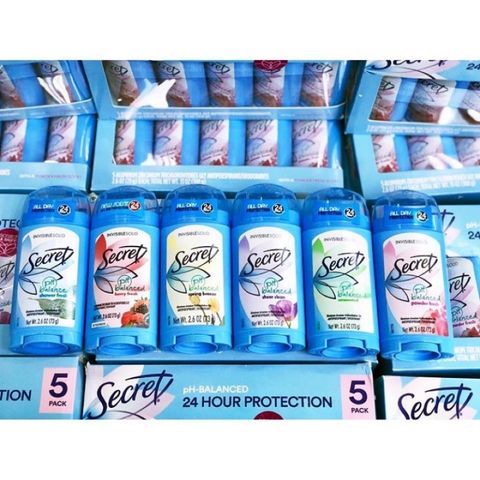 LĂN KHỬ MÙI DẠNG SÁP DÀNH CHO NỮ SECRET PH BALANCED FRESH 24H Mỹ 73g