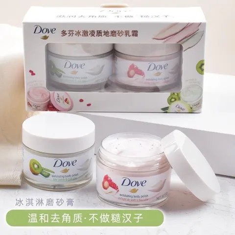 Kem Dove giúp tẩy tế bào chết chăm sóc da chiết xuất kiwi và hạt lựu 50g   Kem Dove giúp tẩy tế bào chết chăm sóc da 50g